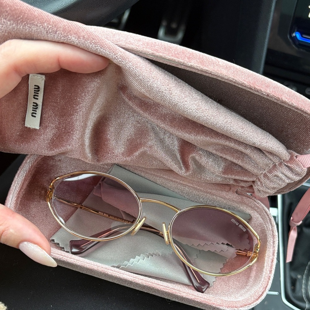 Miu Miu Gold and Pink Sunglasses Style: MU 52YS